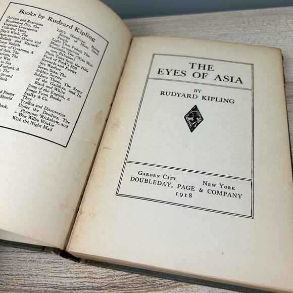 The Eyes of Asia by Rudyard Kipling 1918 Vintage Antique Hardcover WWI Book - Picture 11 of 14